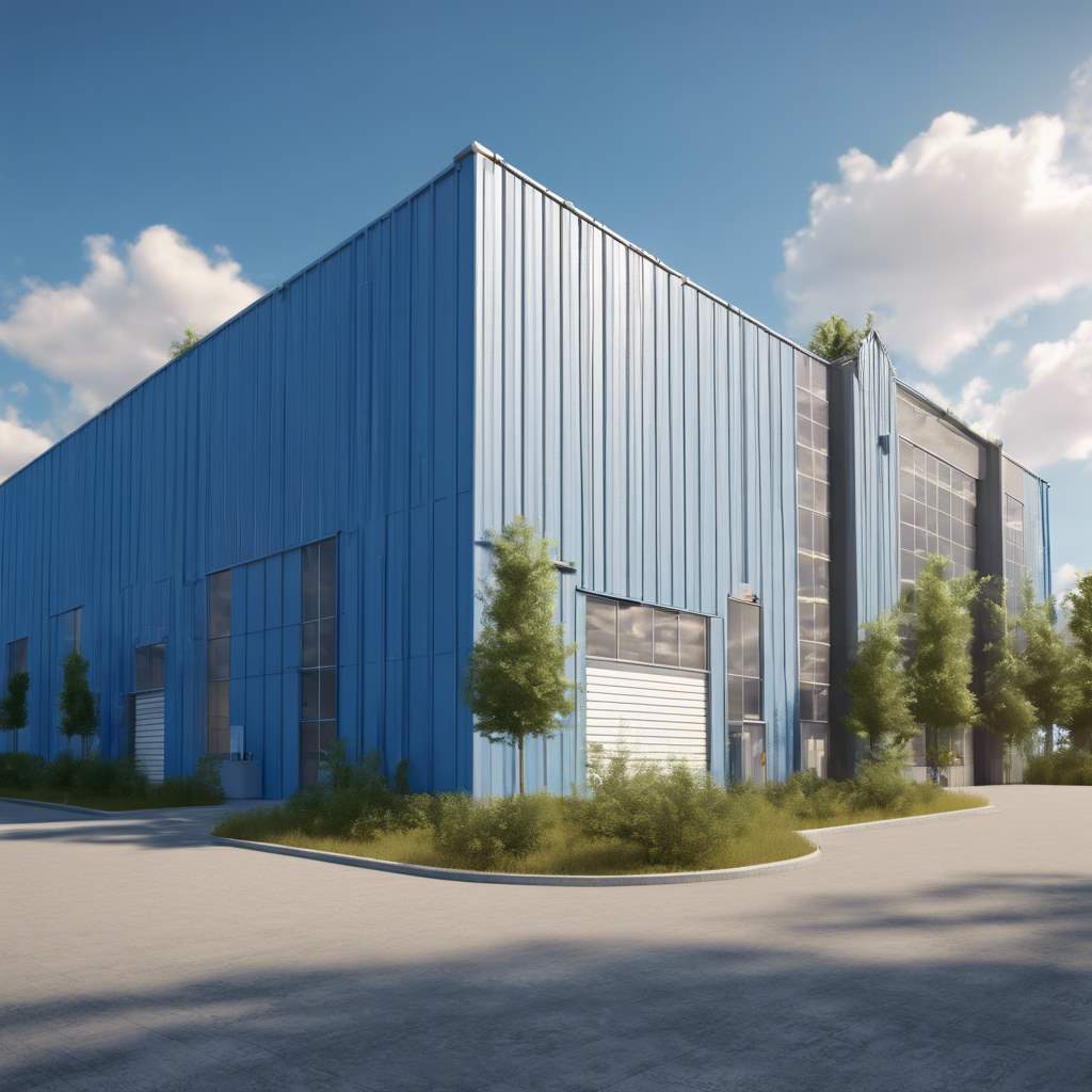 Strefy magazynowe i linii produkcyjnych w budowie hali produkcyjnej